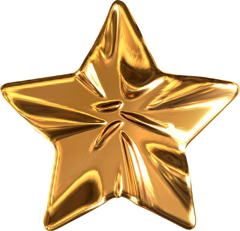 Gold five-pointed star